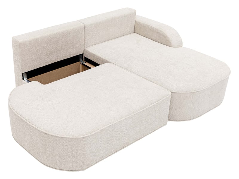 Cinrel Bäddsoffa med Divan 3-sits - Beige - Möbler - Soffa - Bäddsoffa - Bäddsoffa divan