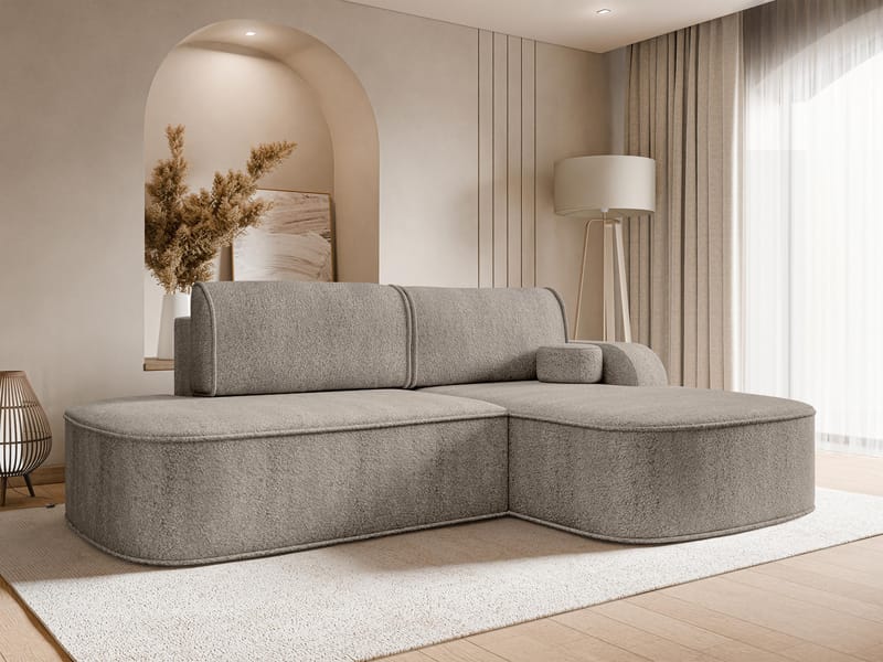 Cinrel Bäddsoffa med Divan 3-sits - Grå - Möbler - Soffa - Bäddsoffa - Bäddsoffa divan