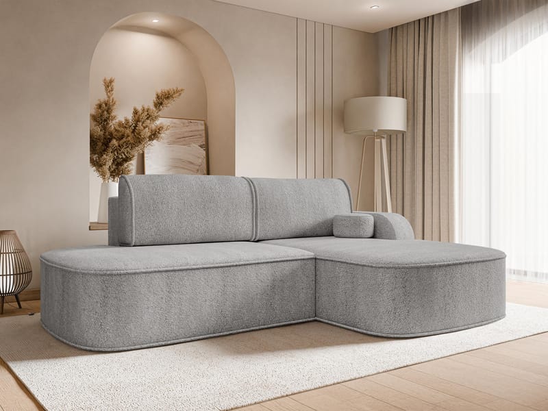 Cinrel Bäddsoffa med Divan 3-sits - Grå - Möbler - Soffa - Bäddsoffa - Bäddsoffa divan