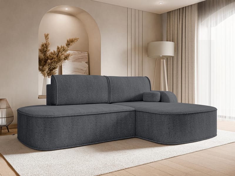 Cinrel Bäddsoffa med Divan 3-sits - Grå - Möbler - Soffa - Bäddsoffa - Bäddsoffa divan