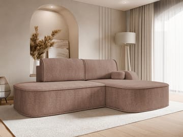 Cinrel Bäddsoffa med Divan 3-sits - Rosa - Möbler - Soffa - Bäddsoffa - Bäddsoffa divan