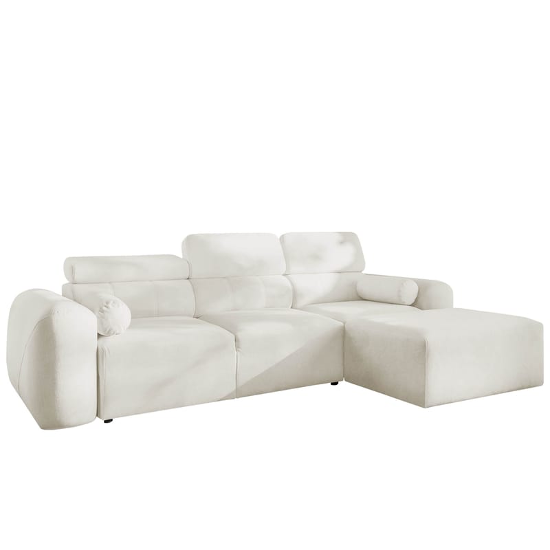 Clement 3-sits Bäddsoffa med Divan Högervänd - Vit - Möbler - Soffa - Bäddsoffa - Hörnbäddsoffa