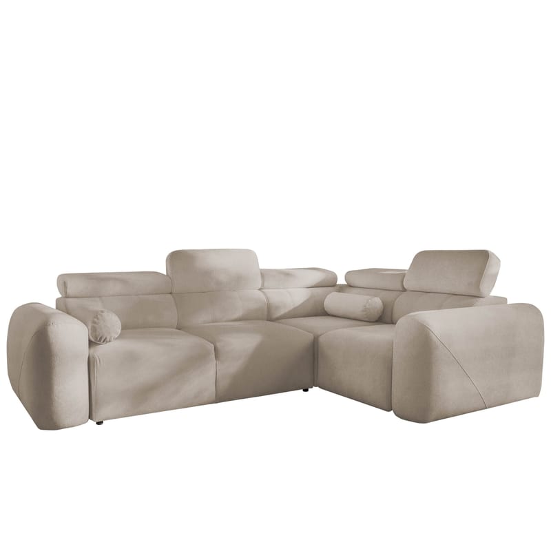 Clement 4-sits Hörnbäddsoffa Högervänd - beige - Möbler - Soffa - Bäddsoffa - Hörnbäddsoffa