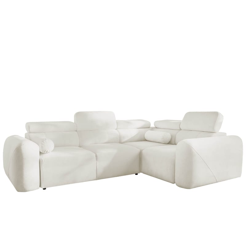 Clement 4-sits Hörnbäddsoffa Högervänd - vit - Möbler - Soffa - Bäddsoffa - Hörnbäddsoffa