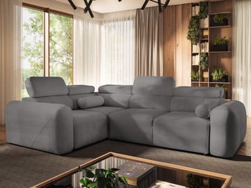 Clement 4-sits Hörnbäddsoffa Vänstervänd - mörkgrå - Möbler - Soffa - Bäddsoffa - Hörnbäddsoffa