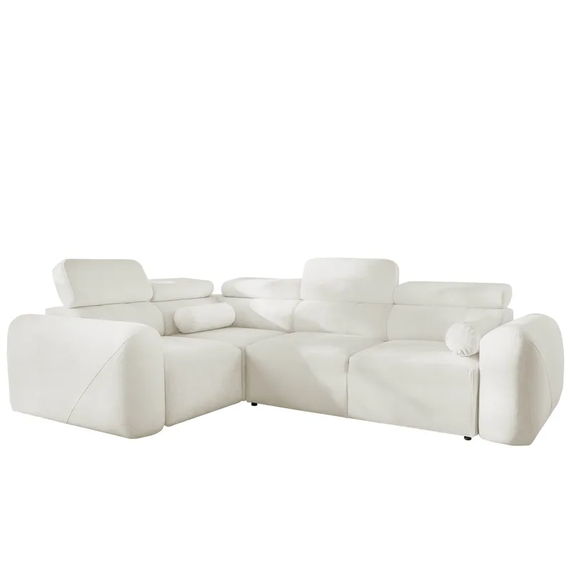 Clement 4-sits Hörnbäddsoffa Vänstervänd, vit