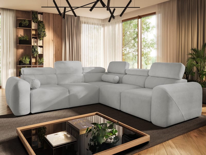 Clement 5-sits Hörnbäddsoffa Högervänd - ljusgrå - Möbler - Soffa - Bäddsoffa - Hörnbäddsoffa