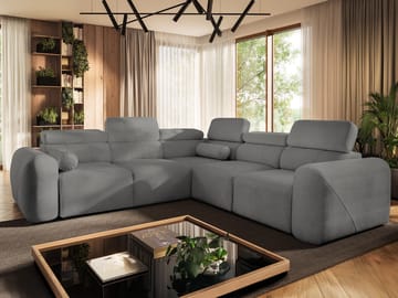Clement 5-sits Hörnbäddsoffa Högervänd - mörkgrå - Möbler - Soffa - Bäddsoffa - Hörnbäddsoffa