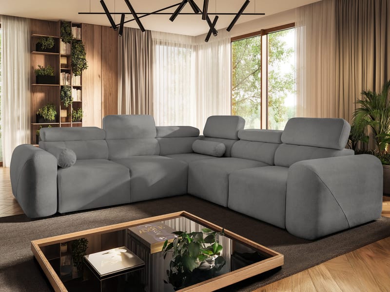Clement 5-sits Hörnbäddsoffa Högervänd - mörkgrå - M öbler - Soffa - Bäddsoffa - Hörnbäddsoffa