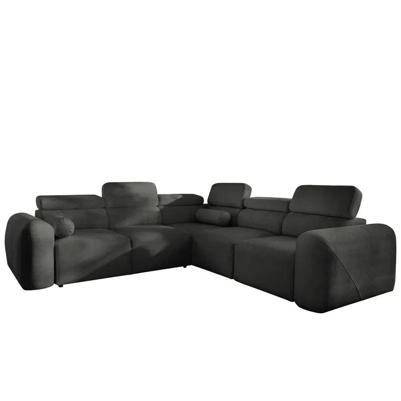 Clement 5-sits Hörnbäddsoffa Högervänd - svart - Möbler - Soffa - Bäddsoffa - Hörnbäddsoffa