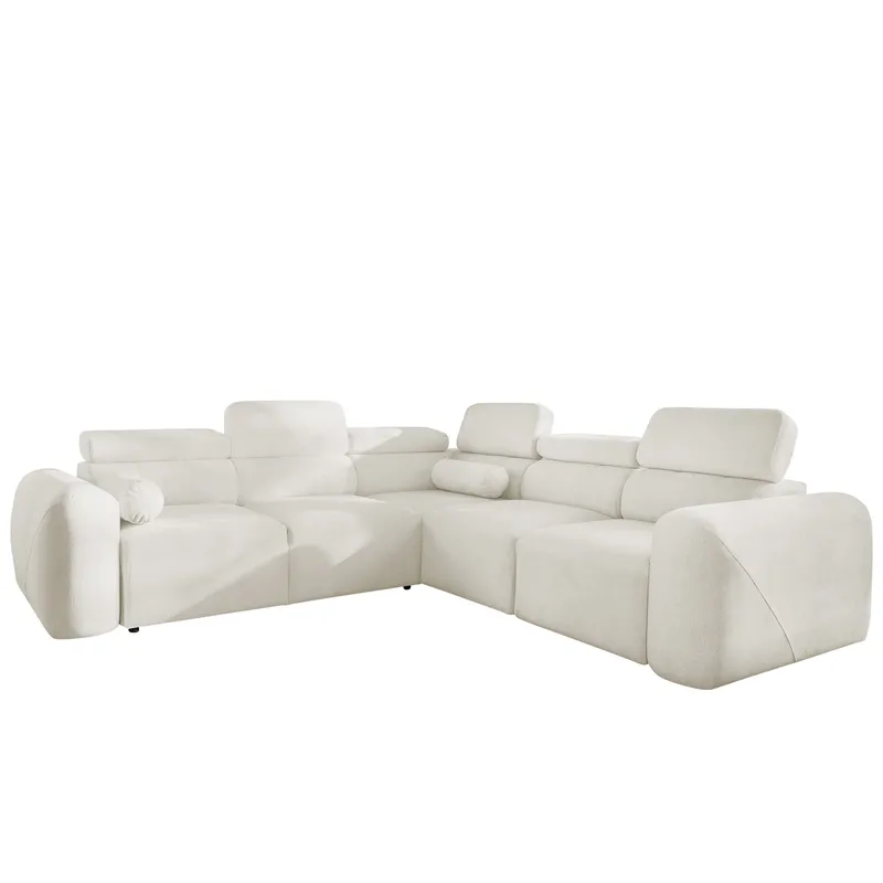 Clement 5-sits Hörnbäddsoffa Högervänd - vit - Möbler - Soffa - Bäddsoffa - Hörnbäddsoffa
