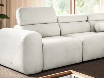 Clement 5-sits Hörnbäddsoffa Vänstervänd - beige - Möbler - Soffa - Bäddsoffa - Hörnbäddsoffa
