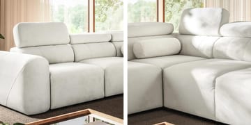 Clement 5-sits Hörnbäddsoffa Vänstervänd - beige - Möbler - Soffa - Bäddsoffa - Hörnbäddsoffa