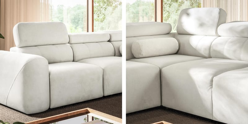 Clement 5-sits Hörnbäddsoffa Vänstervänd - beige - Möbler - Soffa - Bäddsoffa - Hörnbäddsoffa