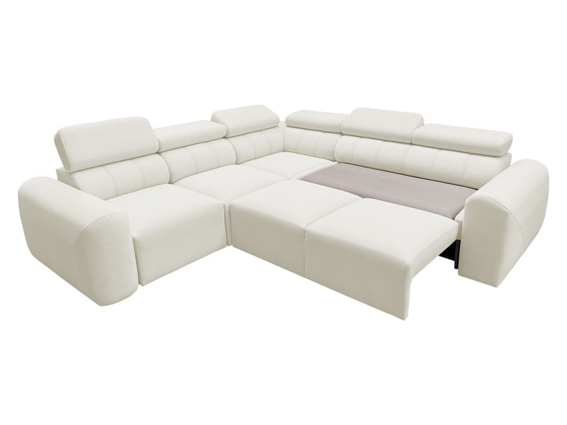 Clement 5-sits Hörnbäddsoffa Vänstervänd - beige - Möbler - Soffa - Bäddsoffa - Hörnbäddsoffa