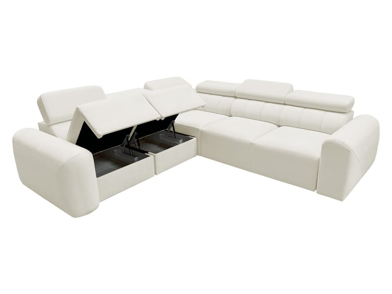 Clement 5-sits Hörnbäddsoffa Vänstervänd - beige - Möbler - Soffa - Bäddsoffa - Hörnbäddsoffa