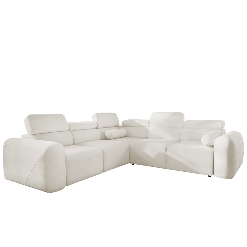 Clement 5-sits Hörnbäddsoffa Vänstervänd - vit - Möbler - Soffa - Bäddsoffa - Hörnbäddsoffa