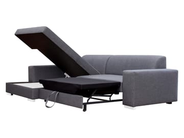 Corvik 3-sits Bäddsoffa med divan och förvaring - vit - Möbler - Soffa - Bäddsoffa - Hörnbäddsoffa