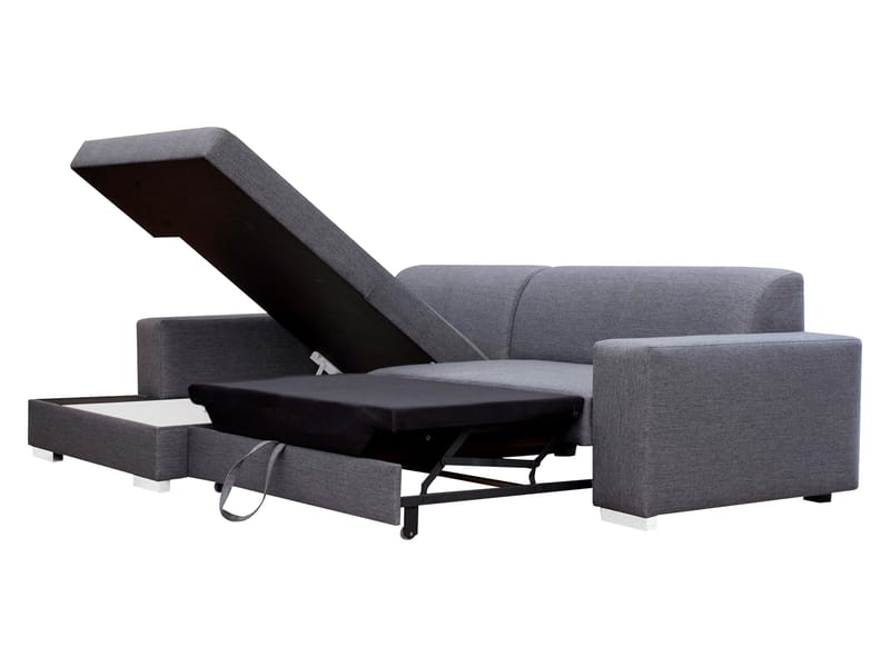 Corvik 3-sits Bäddsoffa med divan och förvaring - vit - Möbler - Soffa - Bäddsoffa - Hörnbäddsoffa