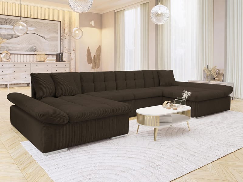 Dewitt 5-sits U-Bäddsoffa med förvaring - Möbler - Soffa - Bäddsoffa - Hörnbäddsoffa