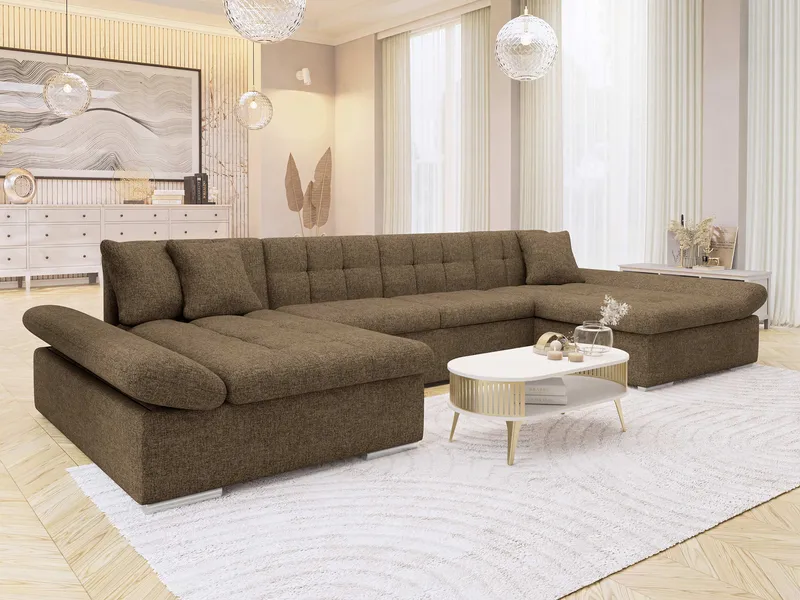 Dewitt Bäddsoffa Dubbeldivan 5-sits - Brun - Möbler - Soffa - Bäddsoffa - U bäddsoffa
