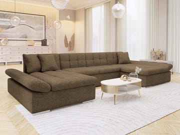 Dewitt Bäddsoffa Dubbeldivan 5-sits - Brun - Möbler - Soffa - Bäddsoffa - U bäddsoffa