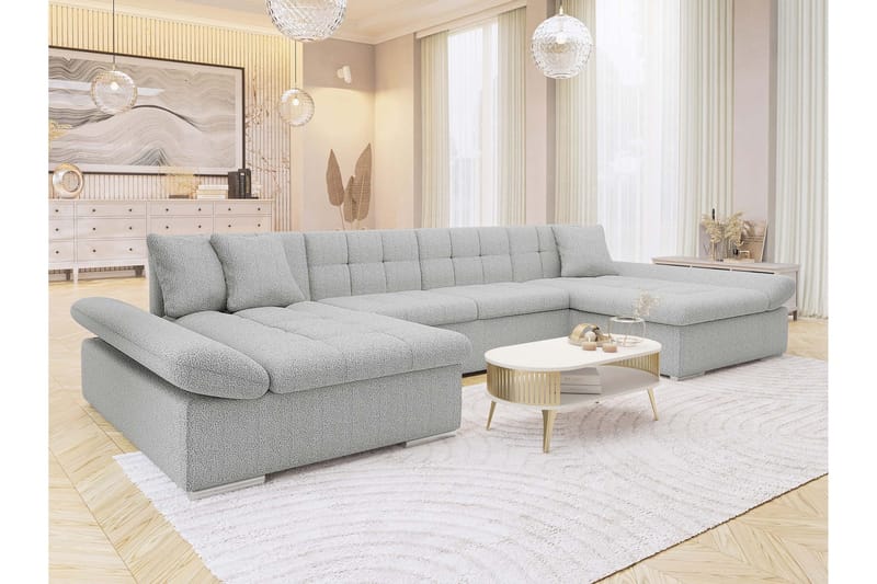 Dewitt Bäddsoffa Dubbeldivan 5-sits - Grå - Möbler - Soffa - Bäddsoffa - U bäddsoffa