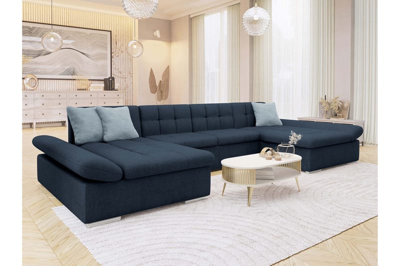 Dewitt Bäddsoffa Dubbeldivan 5-sits - Marinblå - Möbler - Soffa - Bäddsoffa - U bäddsoffa