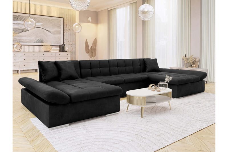 Dewitt Bäddsoffa Dubbeldivan 5-sits - Svart - Möbler - Soffa - Bäddsoffa - Bäddsoffa divan