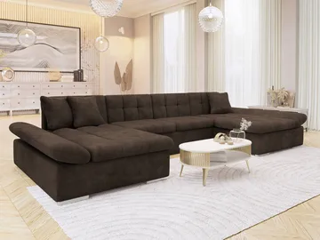 Dewitt U-formad 5-sits Bäddsoffa med förvaring - brun - Möbler - Soffa - Bäddsoffa - Hörnbäddsoffa