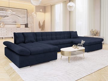 Dewitt U-formad 5-sits Bäddsoffa med förvaring - Mörkblå - Möbler - Soffa - Bäddsoffa - Hörnbäddsoffa