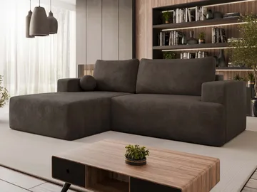 Deylor 3-sits Bäddsoffa med divan - brun - Möbler - Soffa - Bäddsoffa - Hörnbäddsoffa