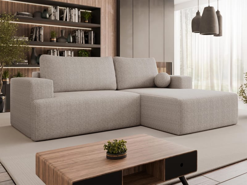 Deylor 3-sits Bäddsoffa med divan och förvaring - Möbler - Soffa - Bäddsoffa - Hörnbäddsoffa