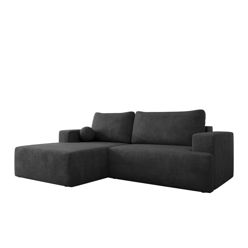Deylor 3-sits Bäddsoffa med divan - svart - Möbler - Soffa - Bäddsoffa - Hörnbäddsoffa