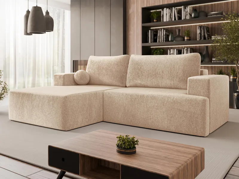 Deylor Bäddsoffa med Divan 3-sits - Beige - Möbler - Soffa - Bäddsoffa - Bäddsoffa divan