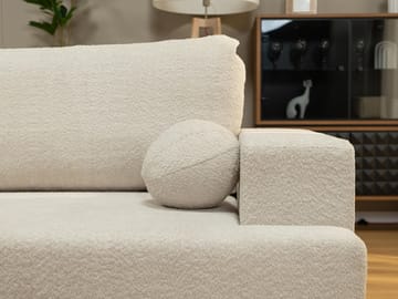 Deylor Bäddsoffa med Divan 3-sits - Beige - Möbler - Soffa - Bäddsoffa - Bäddsoffa divan