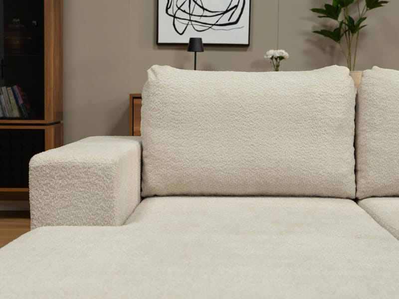 Deylor Bäddsoffa med Divan 3-sits - Beige - Möbler - Soffa - Bäddsoffa - Bäddsoffa divan
