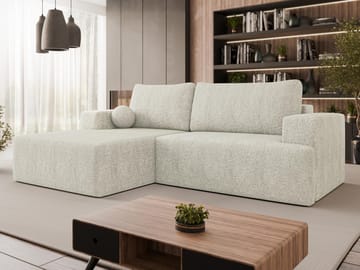 Deylor Bäddsoffa med Divan 3-sits - Beige - Möbler - Soffa - Bäddsoffa - Bäddsoffa divan