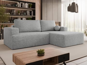 Deylor Bäddsoffa med Divan 3-sits - Grå - Möbler - Soffa - Bäddsoffa - Bäddsoffa divan