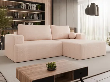 Deylor Bäddsoffa med Divan 3-sits - Rosa - Möbler - Soffa - Bäddsoffa - Bäddsoffa divan
