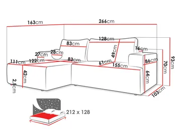 Deylor Bäddsoffa med Divan 3-sits - Vit - Möbler - Soffa - Bäddsoffa - Bäddsoffa divan