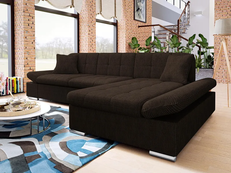 Djerra 3-sits Bäddsoffa med divan och förvaring - Möbler - Soffa - Bäddsoffa - Hörnbäddsoffa