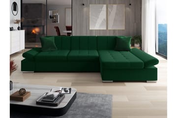 Djerra Bäddsoffa m. Divan 3-sits - Grön - Möbler - Soffa - Bäddsoffa - Bäddsoffa divan