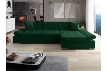 Djerra Bäddsoffa m. Divan 3-sits - Grön - Möbler - Soffa - Bäddsoffa - Bäddsoffa divan