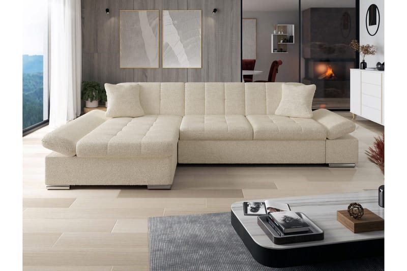 Djerra Bäddsoffa med Divan 3-sits - Beige - Möbler - Soffa - Bäddsoffa - Bäddsoffa divan