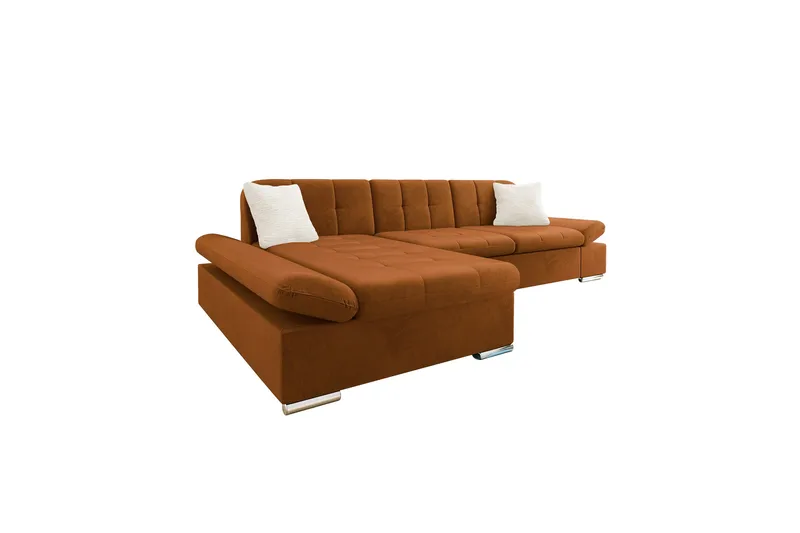 Djerra Bäddsoffa med Divan 3-sits - Orange - Möbler - Soffa - Bäddsoffa - Bäddsoffa divan