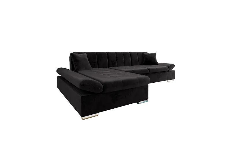 Djerra Bäddsoffa med Divan 3-sits - Svart - Möbler - Soffa - Bäddsoffa - Bäddsoffa divan