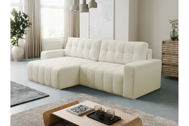 Doryn Bäddsoffa med Divan 3-sits - Beige - Möbler - Soffa - Bäddsoffa - Bäddsoffa divan