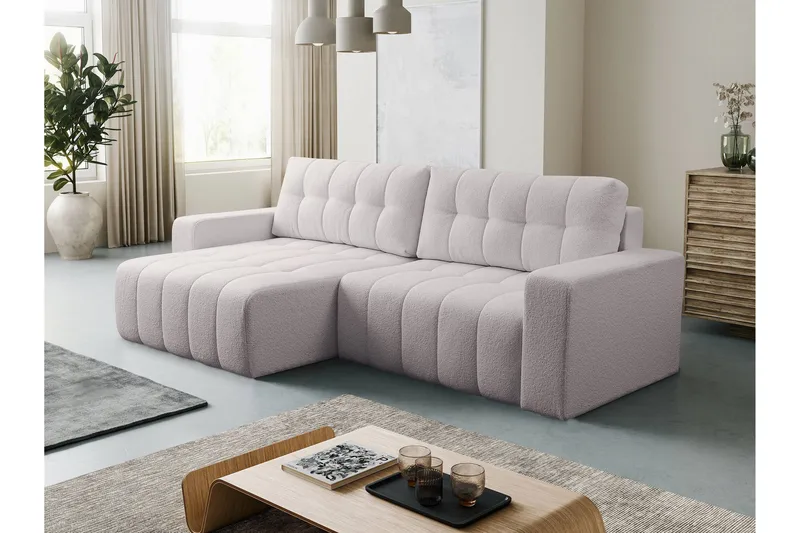 Doryn Bäddsoffa med Divan 3-sits - Grå - Möbler - Soffa - Bäddsoffa - Bäddsoffa divan