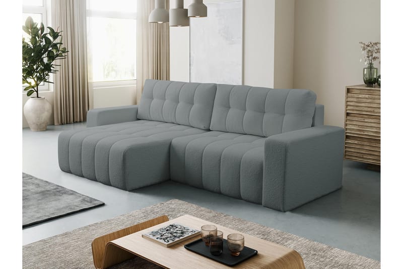 Doryn Bäddsoffa med Divan 3-sits - Grå - Möbler - Soffa - Bäddsoffa - Bäddsoffa divan